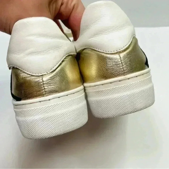 Jennifer Tattanelli Metallic Gold Star‎ Platform Sneaker - Picture 4 of 7